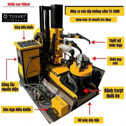 Máy Ra Vào Lốp Tự Động Xe Tải Tusaki TS-1500 hinh anh 1