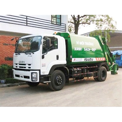 Xe cuốn ép rác 14 khối Isuzu hinh anh 1