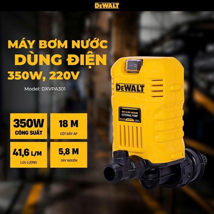 Máy bơm nước dùng điện 220V, 350W DEWALT DXVPA301 hinh anh 1