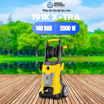 Máy xịt rửa chuyên dụng Annovi Reverberi 191K X-TRA – motor từ, áp lực cao 140bar, 2000W hinh anh 1