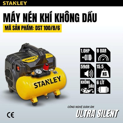 Máy nén khí không dầu 6L Stanley DST100/8/6 hinh anh 1