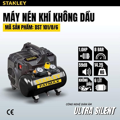 Máy nén khí không dầu 6L Stanley Fatmax DST101/8/6 hinh anh 1
