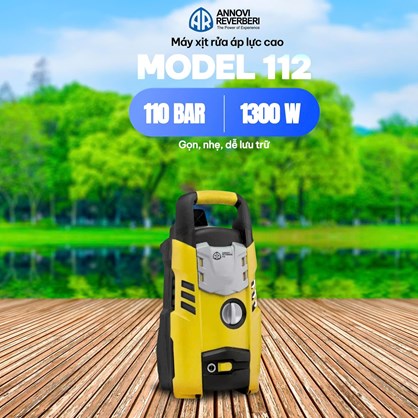 Máy xịt rửa chuyên dụng Annovi Reverberi 112, áp lực cao 110bar, 1300W hinh anh 1