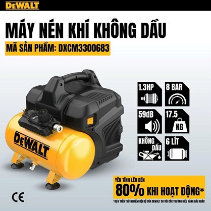 Máy nén khí không dầu 6l Dewalt DXCM3300683 hinh anh 1