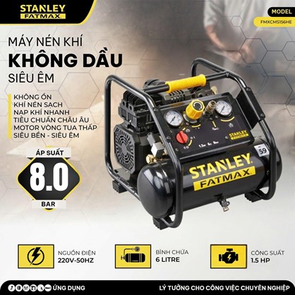 Máy nén khí không dầu Stanley Fatmax FMXCMS156HE (6 Lít) hinh anh 1